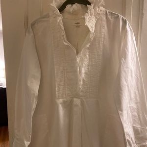 Isabel Marant Etoile  Ruffle Neck Tunic Shirt